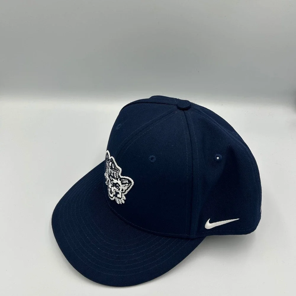 Nike Hat Unisex OSFA Navy BYU Cougars Vintage Mascot Snapback Dri-FIT